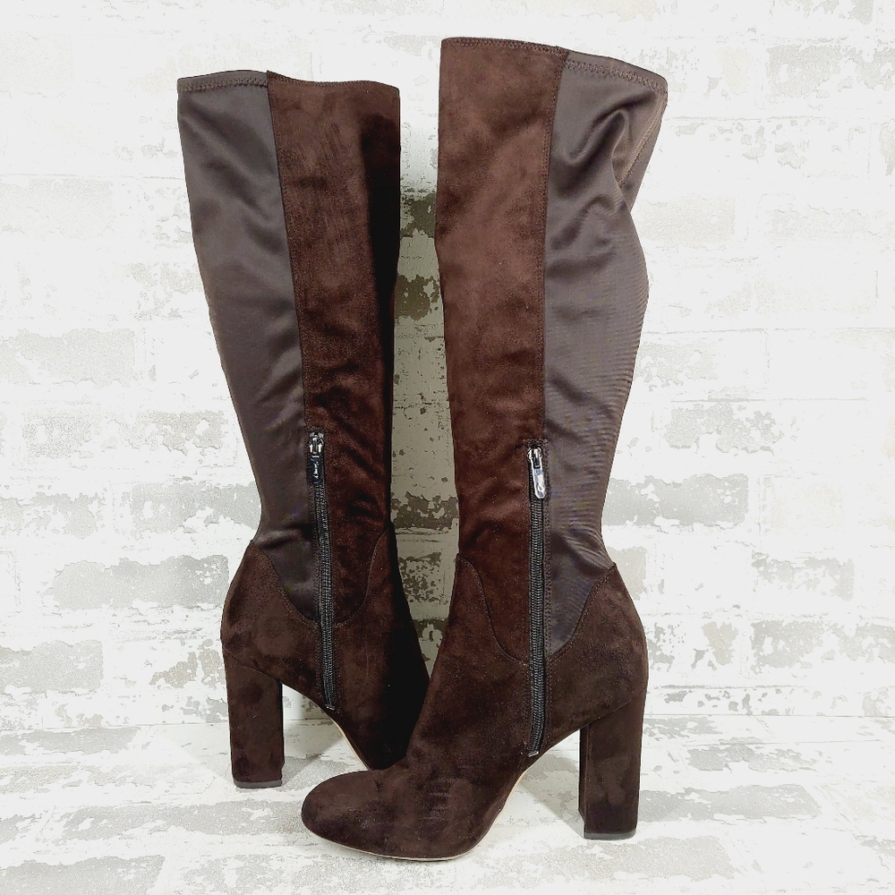 Circus by Sam Edelman Clarimont Brown Platform Over the Knee Boots V635 - Picture 4 of 12